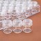 30 PCS Clear Plastic Bead Storage Containers - Storage Jars Diamond Painting Accessory Box Transparent Bottles with Lid for DIY Diamond, Nail and Other Small Items (1.15 x 1 Inch)